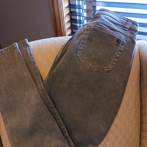 MK Michael Kors Olive Safari Khaki Green Jeans Sz 8 Mid rise skinny EUC - Picture 10 of 10